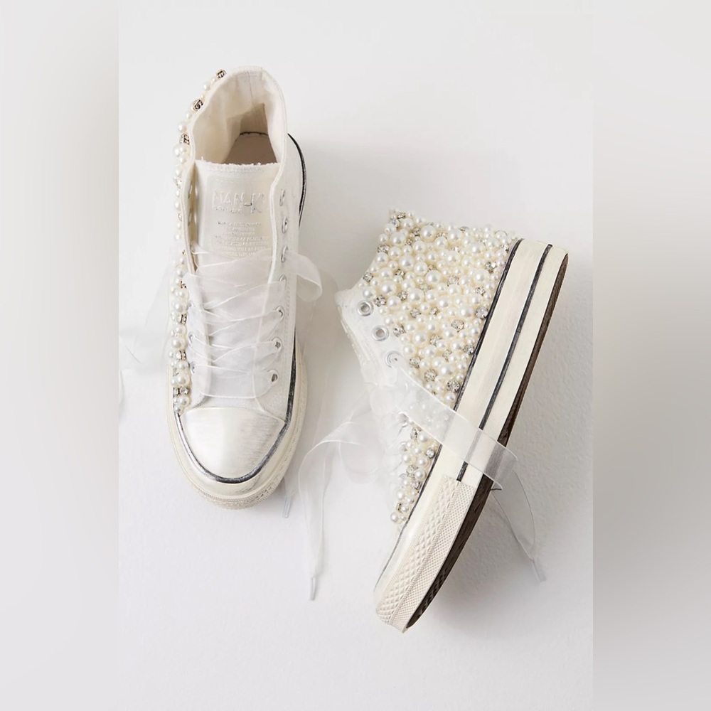 Nan Ku Pearl Crush Hi Top Sneakers